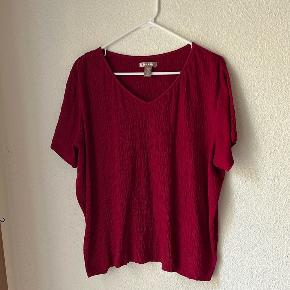 White Stag Deep Red Short Sleeve Top